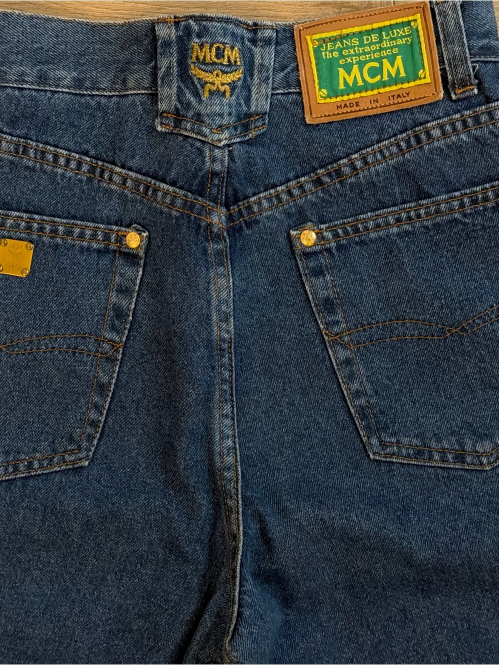 Authentic MCM High Waist Jeans De Luxe Blue Denim Women’s Jeans size 27